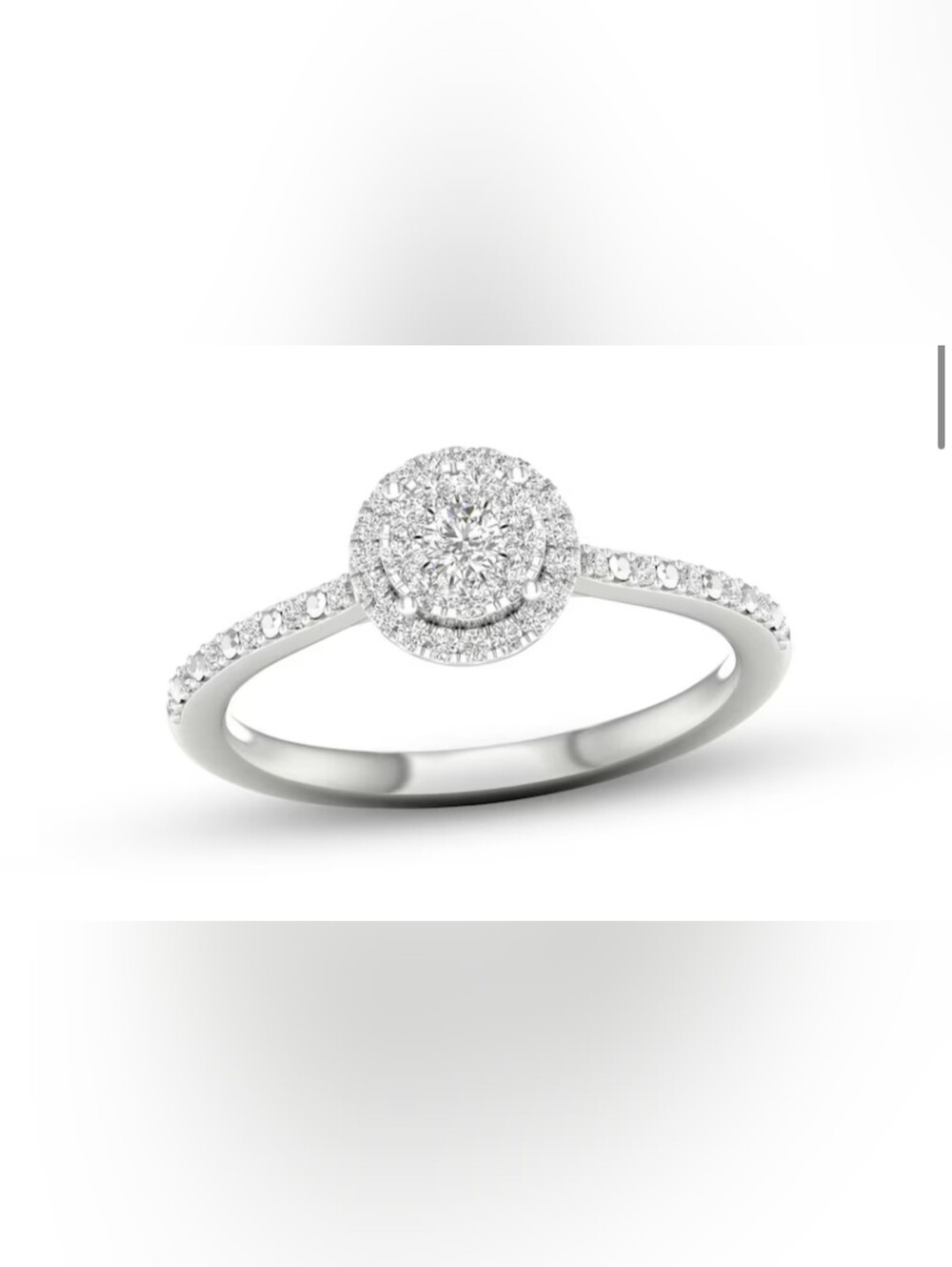 Kays Jewelry Silver Halo Diamond Cluster Ring - White